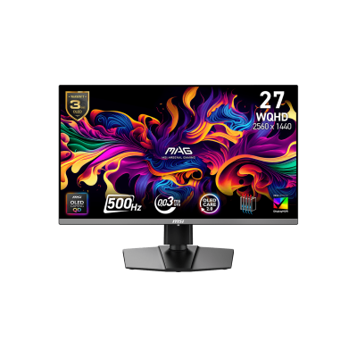 MSI MONITOR GAMING MAG 272QP QD-OLED X50, FLAT QD-OLED WQHD, 27'', 16:9, 300CD/M2, 1.500.000:1, 0,03MS, 500Hz, 2560x1440, 2x HDM