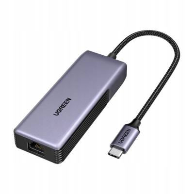 Ugreen Προσαρμογέας δικτύου UGCM848 USB-C σε RJ45 5GbE μαύρο (35921) (UGR35921)