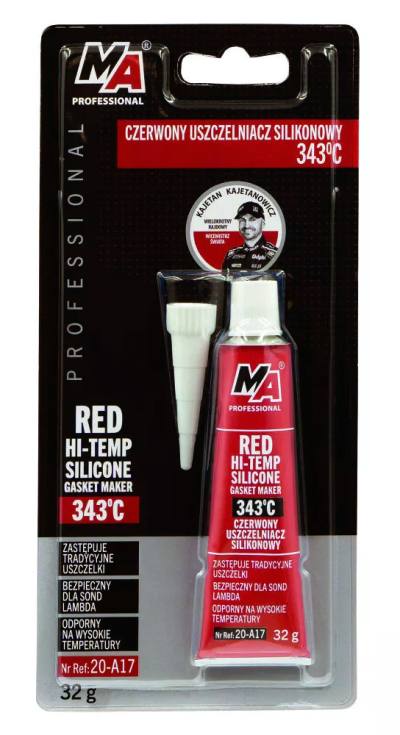 MA PROFESSIONAL κόκκινη φλαντζόκολλα σιλικόνης 20-A17, υψηλής θερμοκρασίας έως 343 °C, 32g