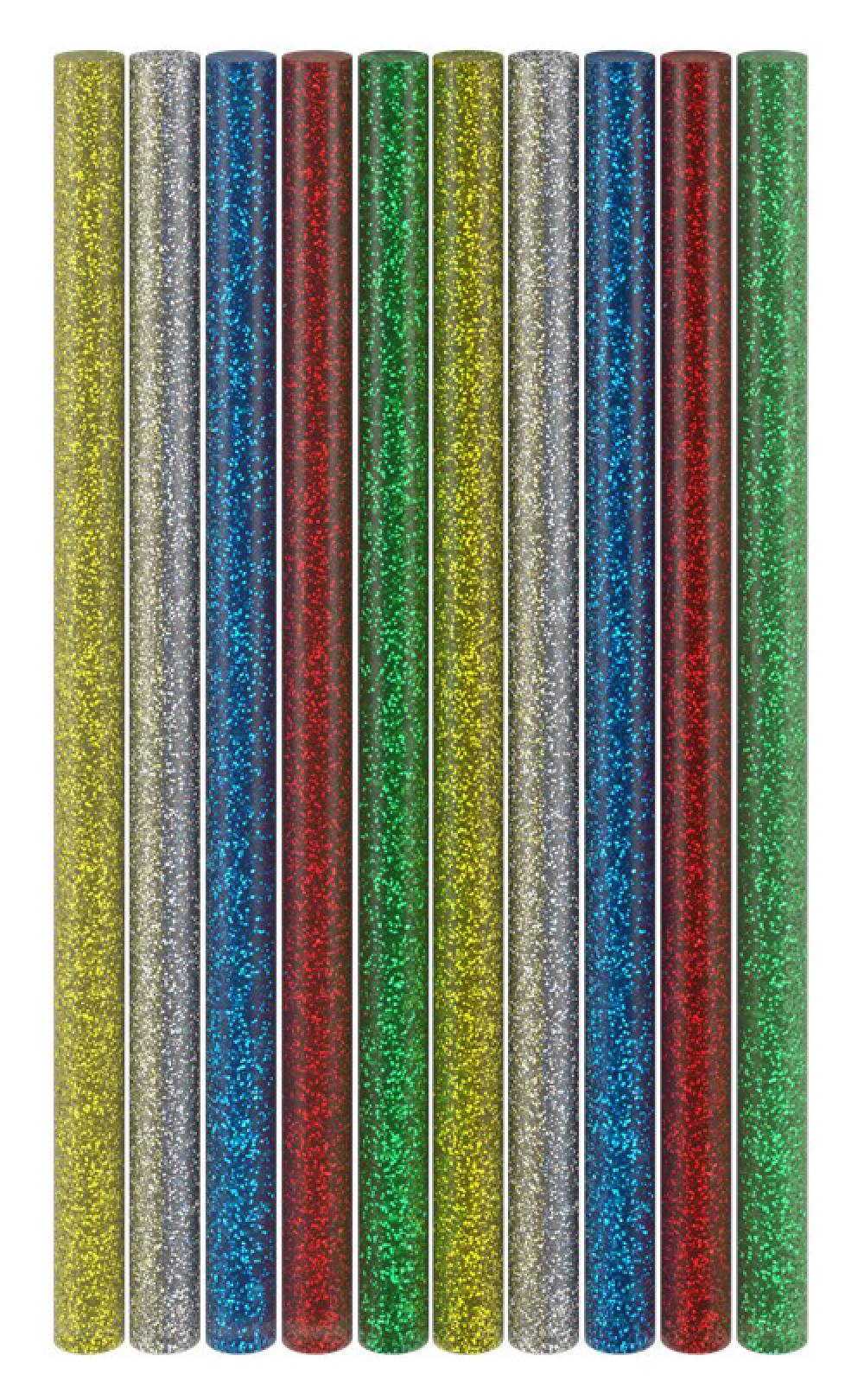 GOOBAY ράβδοι σιλικόνης 77855, Φ11mm x 200mm, glitter διάφορα χρώματα, 10τμχ