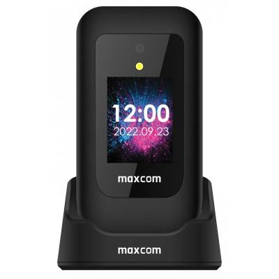 Maxcom MM827 4G VoLTE 2.8" με Κάμερα, Ραδιόφωνο Πλήκτρο Έκτακτης Ανάγκης και Βάση Φόρτισης 1400mAh Μαύρο