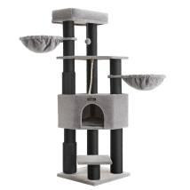 Feandrea Cat Tower, Height 160 cm, for large Cats, Gray-Black (PCT003W01) (FEAPCT003W01)
