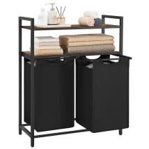 Vasagle καλάθι αποθήκευσης απλύτων 2 θέσεων, καφέ ρουστίκ (BLH211B01) (VASBLH211B01)