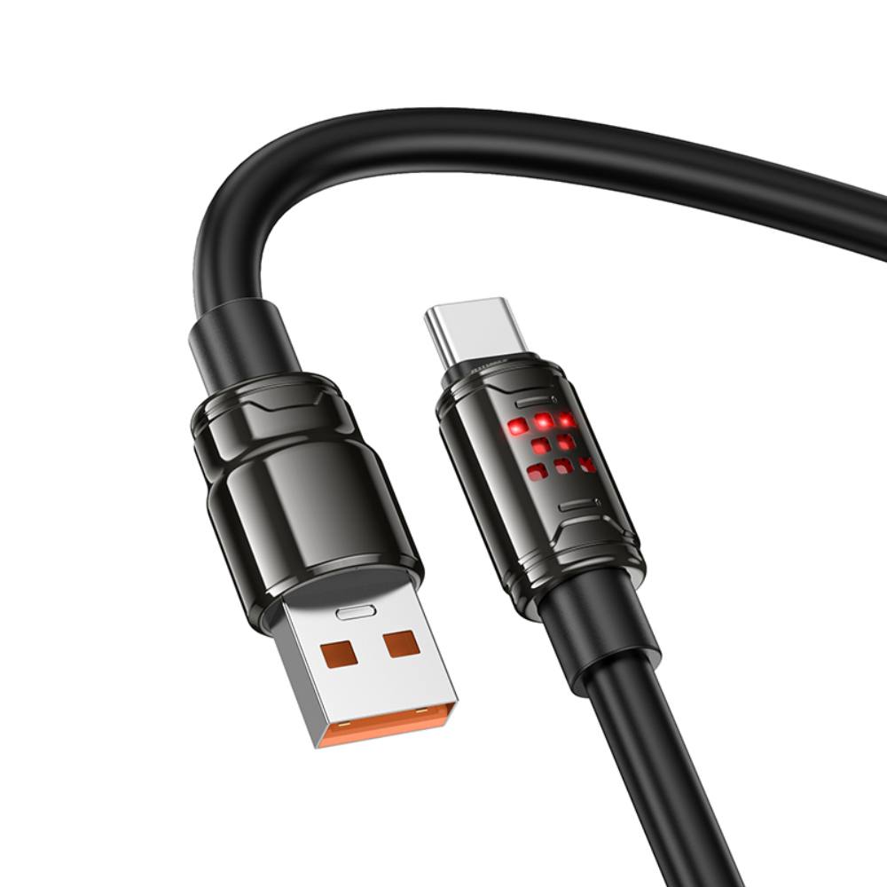 Καλώδιο Hoco U143 Joy USB-A σε USB-C Fast Charging 5A Μαύρο 1.2m