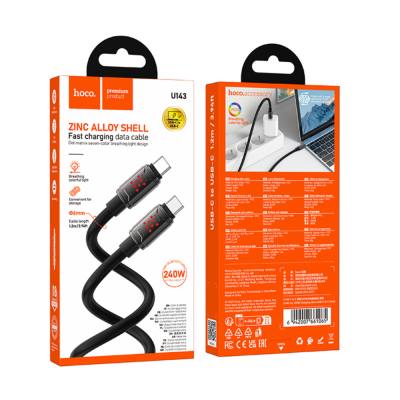 Καλώδιο Hoco U143 Joy USB-C σε USB-C 240W PD3.1 Fast Charging 5A Μαύρο 1.2m