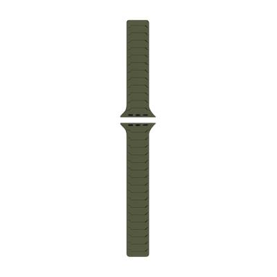 Watchband Hoco WA39 Flex Series 38/40/41/42mm Silicon Strap για Apple Watch series 1/2/3/4/5/6/7/8/9/SE/SE2 Χακί με Μαύρο