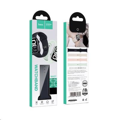 Watchband Hoco WA37 38/40/41/42mm Fluorine Rubber Strap για Apple Watch series 1/2/3/4/5/6/7/8/9/SE/SE2 Μαύρο