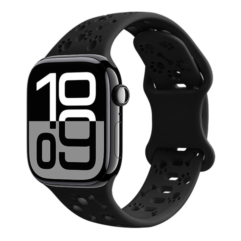 Watchband Hoco WA38 Time Series 38/40/41/42mm Silicon Strap για Apple Watch series 1/2/3/4/5/6/7/8/9/SE/SE2 Μαύρο