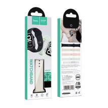 Watchband Hoco WA37 38/40/41/42mm Fluorine Rubber Strap για Apple Watch series 1/2/3/4/5/6/7/8/9/SE/SE2 Λευκό