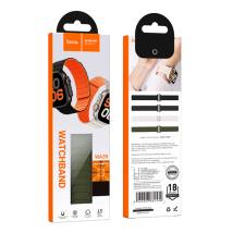 Watchband Hoco WA39 Flex Series 44/45/46/49mm Silicon Strap για Apple Watch series 1/2/3/4/5/6/7/8/9/se/ultra1/ultra2 Χακί με Μα