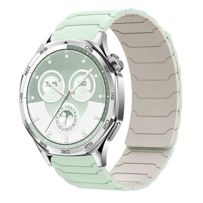 Watchband Hoco WH21 Flexible Silicon Μαγνητικό για Samsung Huawei Xiaomi Vivo OPPO κα 22mm Universal Light Lotus με Λευκό