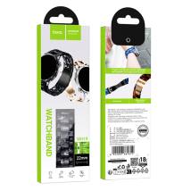 Watchband Hoco WH19 Elegant Series Πλατικό Μπρασελέ για Samsung Huawei Xiaomi Vivo OPPO κα 22mm Universal Μαύρο