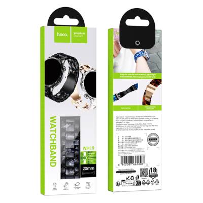 Watchband Hoco WH19 Elegant Series Πλατικό Μπρασελέ για Samsung Huawei Xiaomi Vivo OPPO κα 20mm Universal Μαύρο