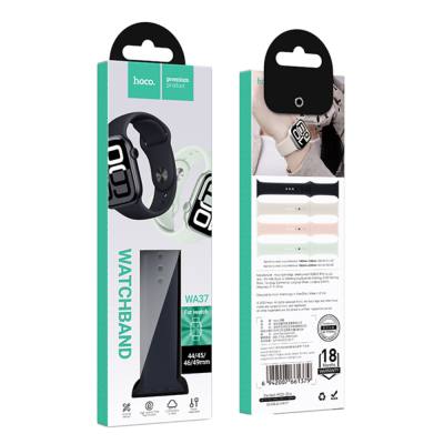 Watchband Hoco WA37 44/45/46/49mm Fluorine Rubber για Apple Watch series 1/2/3/4/5/6/7/8/9/se/ultra1/ultra2 Μαύρο
