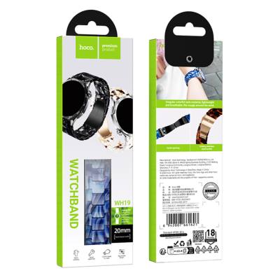 Watchband Hoco WH19 Elegant Series Πλατικό Μπρασελέ για Samsung Huawei Xiaomi Vivo OPPO κα 20mm Universal Μπλε