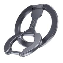 Βάση Στήριξης Μαγνητική Δαχτυλίδι Hoco GH9 για Κινητά Τηλέφωνα με Διπλό Μαγνήτη Ασημί