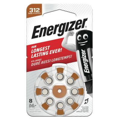 Μπαταρίες Ακουστικών Βαρηκοΐας Energizer Size 312 1.45V Τεμ. 8
