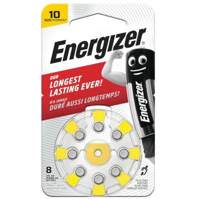 Μπαταρίες Ακουστικών Βαρηκοΐας Energizer Size 10 1.45V Τεμ. 8