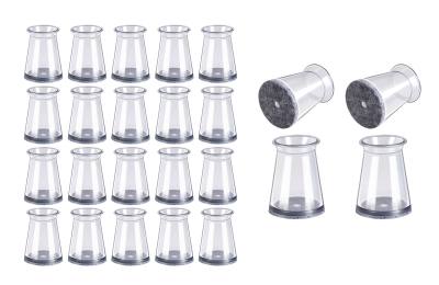 HOME USE προστατευτικές τάπες επίπλων HUH-0258, 16-23mm, διάφανες, 24τμχ