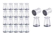 HOME USE προστατευτικές τάπες επίπλων HUH-0258, 16-23mm, διάφανες, 24τμχ