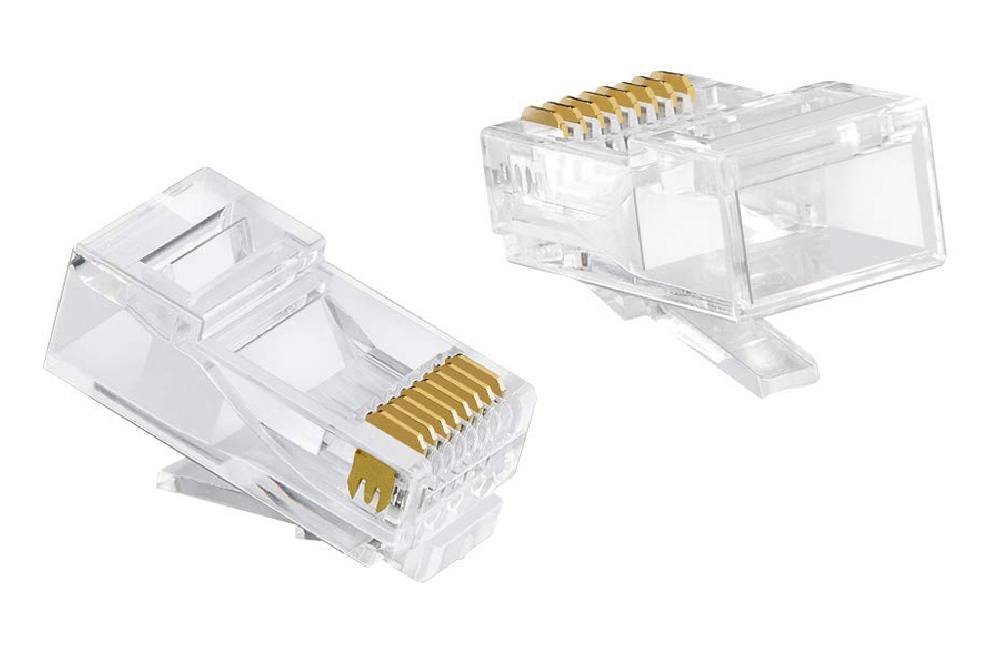 POWERTECH βύσμα RJ45 CAB-N447, ανοιχτού τύπου, Cat 6/6a UTP, διάφανο, 50τμχ