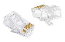 POWERTECH βύσμα RJ45 CAB-N447, ανοιχτού τύπου, Cat 6/6a UTP, διάφανο, 50τμχ