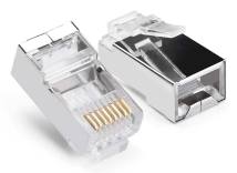 POWERTECH βύσμα RJ45 CAB-N448, ανοιχτού τύπου, Cat 6/6a FTP, μεταλλικό, ασημί, 50τμχ