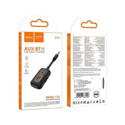 Bluetooth Audio Transmitter and Receiver Hoco E151 Graceful v5.4 150mAh με Κονέκτορα AUX 3.5mm και Μικρόφωνο Υποστηρίζει Κάρτα S