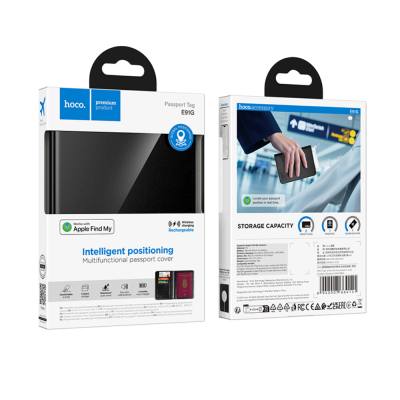 Hoco E91G Tiger Anti-Lost Device / Θήκη για Διαβατήριο και Κάρτες Μόνο για iOS Συμβατό με Apple Find My Network με Ασύρματη Φόρτ