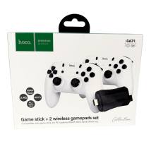 Gamepad Set Hoco GA31 2.4G Ασύρματη Τεχνολογία Συμβατά με PC και HDMI Gamestick με 20.000 Προ-εγκατεστημένα Παιχνίδια