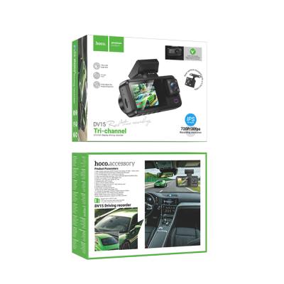 Καταγραφική Κάμερα Αυτοκινήτου Hoco DV15 720p HD 150mAh Wifi Ultra Wide Γωνία Λήψης 140° 2" Οθόνη και Οπίσθια Κάμερα 480p Υποστη