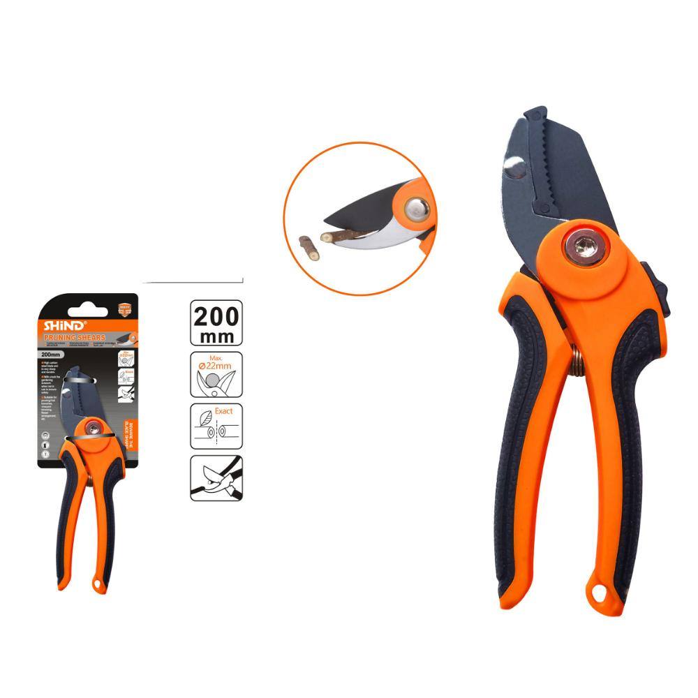 Shind Ψαλιδι Κλαδεματος 200mm Με Amoni Kai Λαβη Tpr Comfort (SHI-94697) (SHI94697)