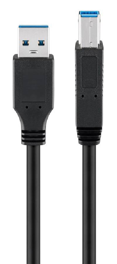 GOOBAY καλώδιο USB 3.0 σε USB Type B 95719, 1m, 5Gbps, μαύρο