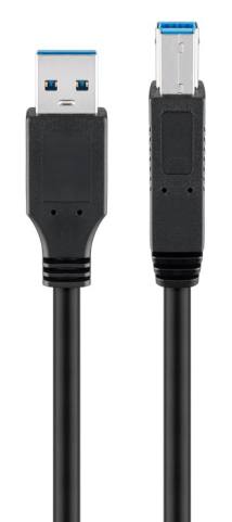 GOOBAY καλώδιο USB 3.0 σε USB Type B 95719, 1m, 5Gbps, μαύρο