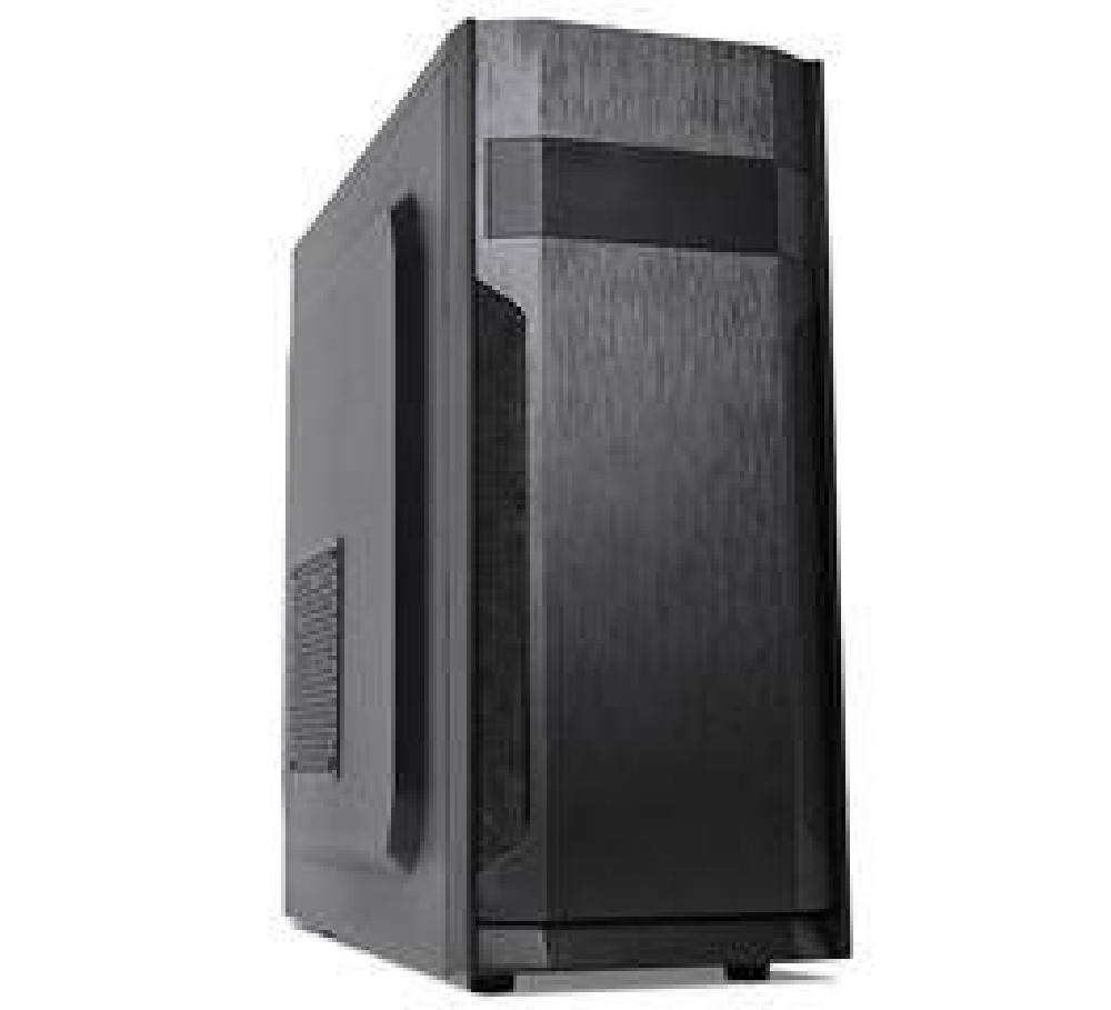 SUPERCASE PC CHASSIS F55, MIDI TOWER ATX, BLACK, W/O PSU, 1x 8CM REAR FAN, 2YW.
