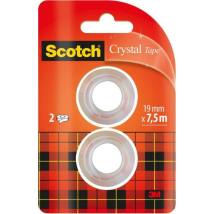 Ταινία Γενικής Χρήσης 3M Scotch Crystal 19 mm x 7.5 m (Boxed) (Διάφανη) Pack of 2 (6001975) (MMM6001975)