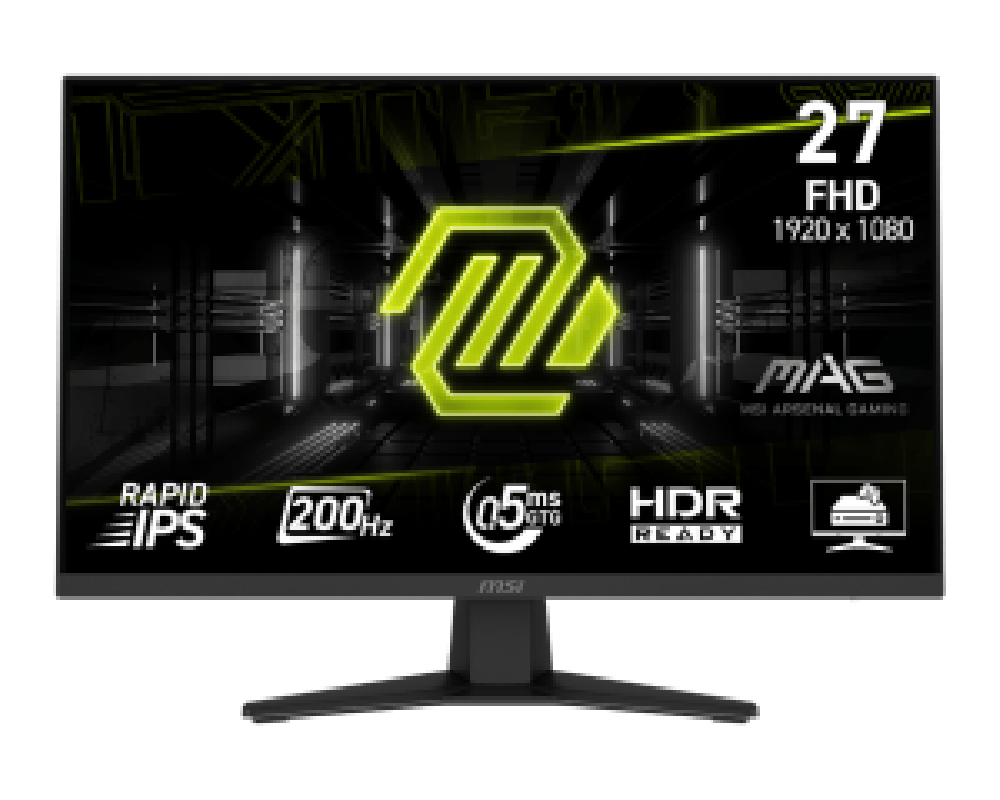 MSI MONITOR GAMING MAG 274F, FLAT IPS FHD, 27", 16:9, 300CD/M2, 1000:1, 0.5MS, 200Hz, 1920x1080, 1xHDMI/ 1xDP/ HP OUT, TILT, BLA