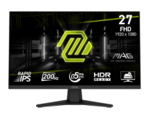 MSI MONITOR GAMING MAG 274F, FLAT IPS FHD, 27", 16:9, 300CD/M2, 1000:1, 0.5MS, 200Hz, 1920x1080, 1xHDMI/ 1xDP/ HP OUT, TILT, BLA