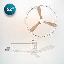 Ανεμιστήρας Οροφής 2 Σε 1 40 W DC | 132 cm
