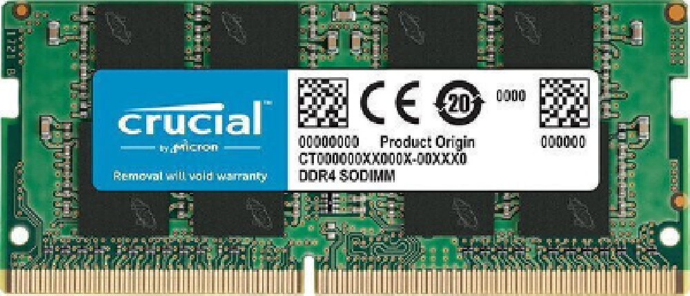 CRUCIAL RAM SODIMM 8GB CB8GS3200, DDR4, 3200MHz, CL22, 2YW.