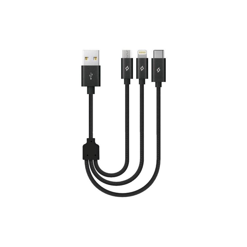ttec Alumicable Mini Trio 30cm Charge Cable (2DK31) (TTEC2DK31)