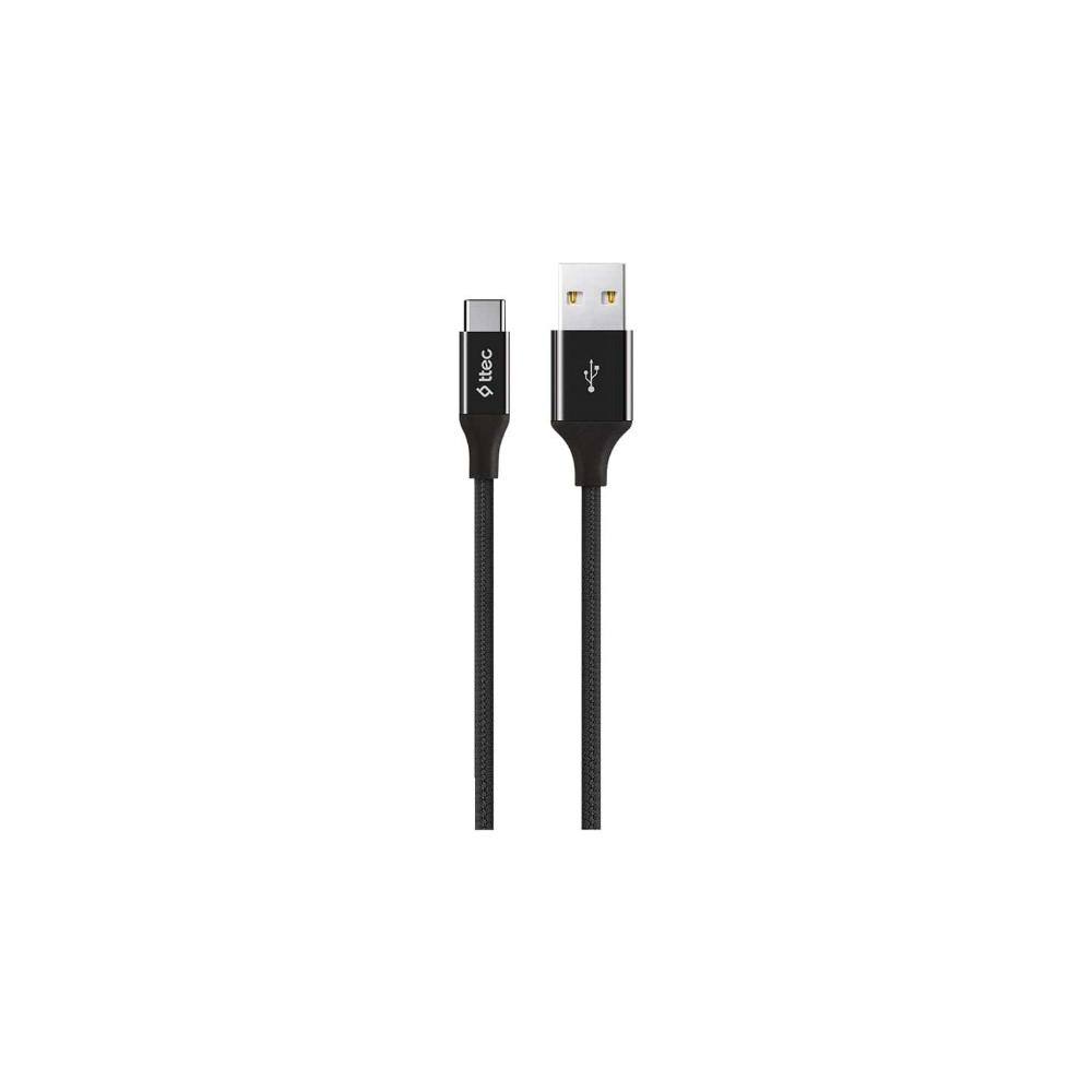ttec AlumiCable Type C 2.0 Charge/Data CableBlack (2DK18S) (TTEC2DK18S)