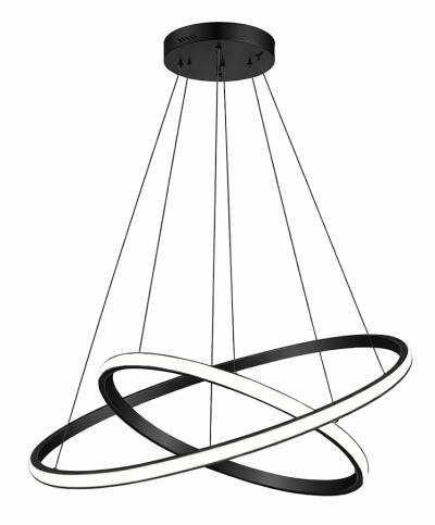 POWERTECH LED φωτιστικό οροφής PT-1527, 40W, 4000K, Φ60x120cm, μαύρο