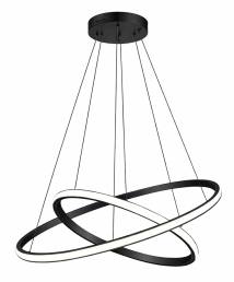 POWERTECH LED φωτιστικό οροφής PT-1529, 60W, 4000K, Φ80x120cm, μαύρο
