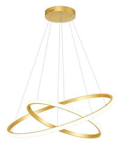 POWERTECH LED φωτιστικό οροφής PT-1530, 60W, 4000K, Φ80x120cm, χρυσό
