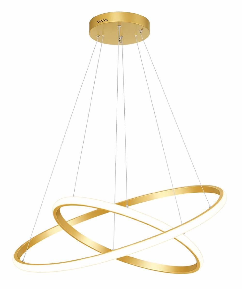 POWERTECH LED φωτιστικό οροφής PT-1530, 60W, 4000K, Φ80x120cm, χρυσό