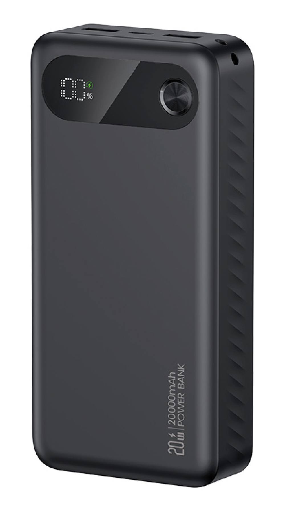 USAMS power bank CD251 με οθόνη, 3x θύρες εξόδου, 20000mAh, PD20W, μαύρο