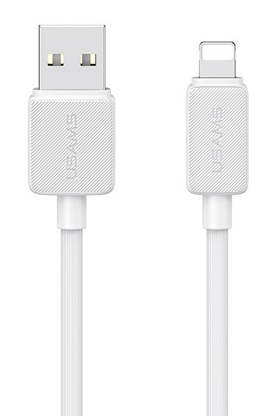 USAMS καλώδιο Lightning σε USB US-SJ694, 2.4A, 480Mbps, 2m, λευκό