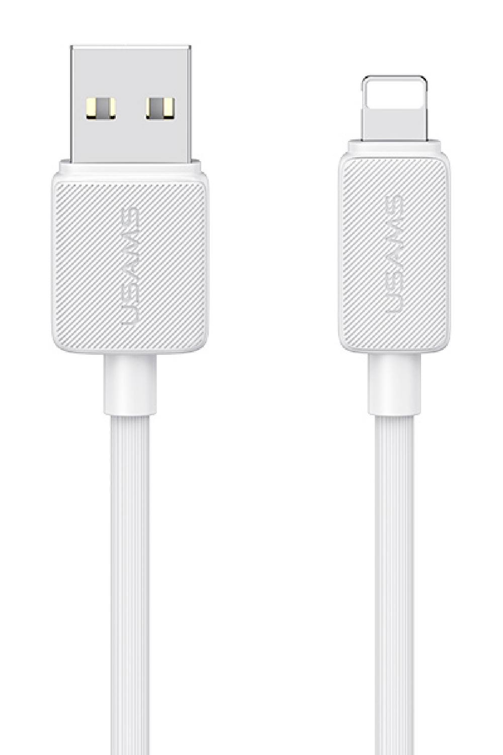 USAMS καλώδιο Lightning σε USB US-SJ694, 2.4A, 480Mbps, 2m, λευκό