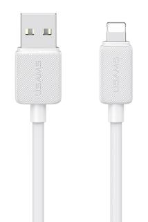 USAMS καλώδιο Lightning σε USB US-SJ694, 2.4A, 480Mbps, 2m, λευκό